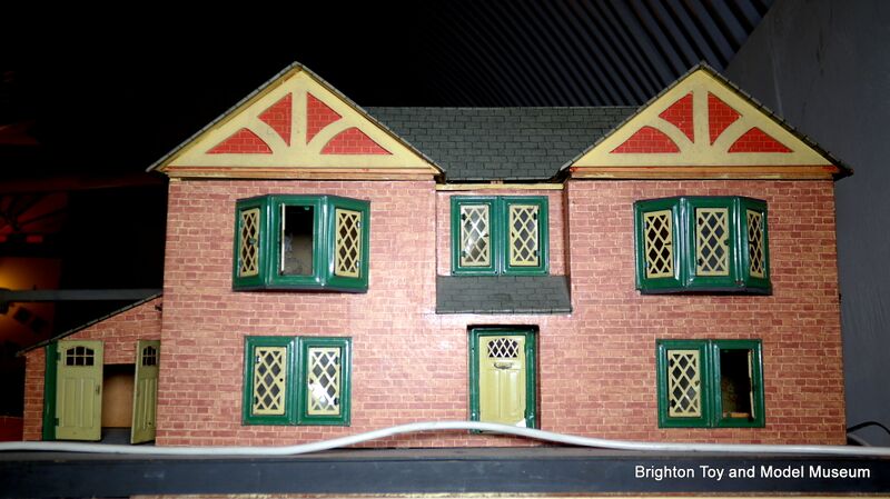 File:Dollhouse with garage (kit-built, probably Romside).jpg