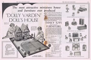 July 1936: Dolly Varden and Dinky Toys Dollhouse furniture