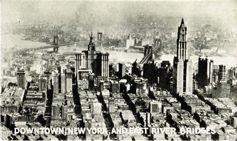 File:Downtown, New York, and East River Bridges, New York (Bardell 1923).jpg