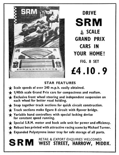 1966: "Drive SRM 1/40-scale Grand Prix Slotcars"