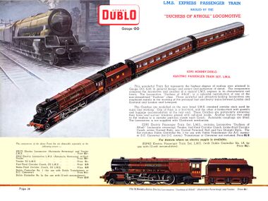 Launch of the Hornby Dublo "Duchess of Atholl" train set, 1939