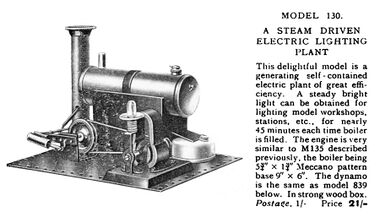 Bowman Model 130 Steam-powered Dynamo