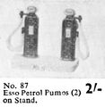 ESSO Petrol Pumps on Stand, Wardie Master Models 87 (Gamages 1959).jpg