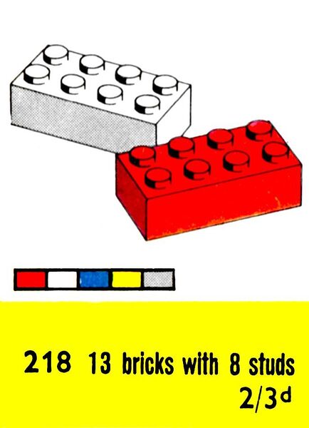 File:Eight-Stud Bricks, Lego Set 218 (LegoCat ~1960).jpg
