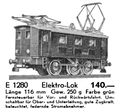 Electric Locomotive, Kleinbahn E1280 (KleinbahnCat 1965).jpg