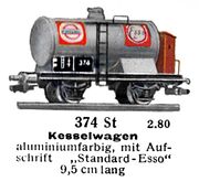 Esso Petrol Wagon - Kesselwagen, Märklin 374St (MarklinCat 1939).jpg