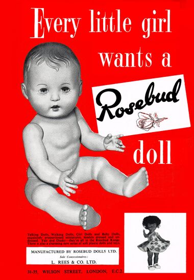 1956: "Every little Girl wants a Rosebud Doll"