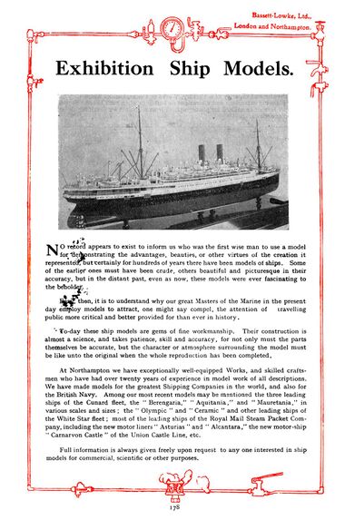 1929: Exhibition Ship Models, Bassett-Lowke, 1929