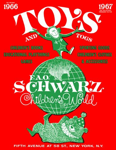 1967: "Toys and Togs" Schwarz Children's Bazaar catalogue cover