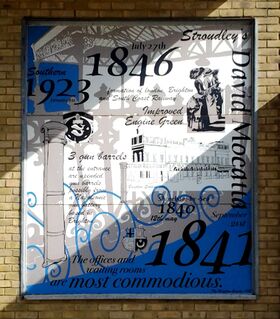 Fenchurch Walk plaque showing Brighton Station