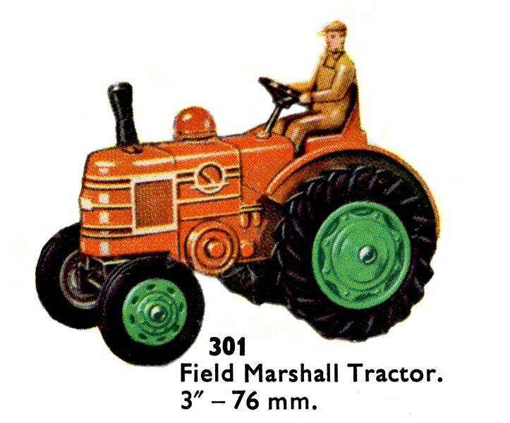 File:Field Marshall Tractor, Dinky Toys 301 (DinkyCat 1963).jpg