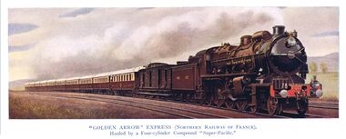 Nord 31222 4-6-2 hauling the Flèche d'Or / Golden Arrow service through France