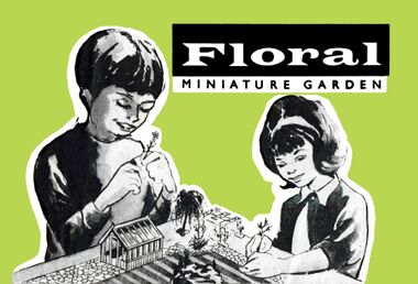 1960s: Floral Miniature garden, fold-out leaflet, front panel