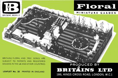 1960s: Floral Miniature garden, fold-out leaflet, rear panel