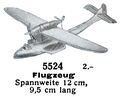 Flugzeug - Aeroplane, Märklin 5524 (MarklinCat 1939).jpg