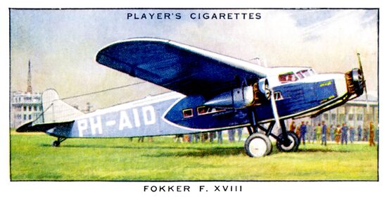 Fokker FXVIII, Card No 48 (JPAeroplanes 1935).jpg