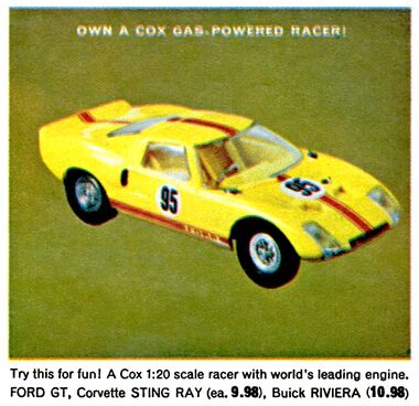 1965: "Own a Cox Gas Powered Racer!"