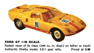 Ford GT, 1:20th scale engined car, for tether or track