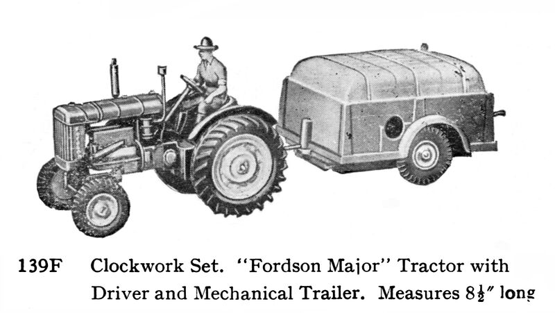 File:Fordson Major Tractor, with Driver and Mechanical Trailer, Britains 139F (BritainsCat 1958).jpg