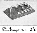 Four Sheep in Pen, Wardie Master Models 11 (Gamages 1959).jpg