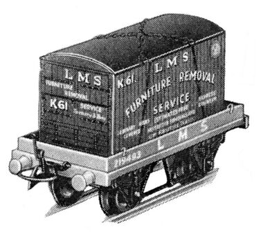 LMS Furniture Container K.61., Hornby Series, 1936 promotional image