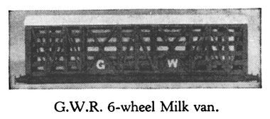 1958: GWR Milk Van, kit No.709