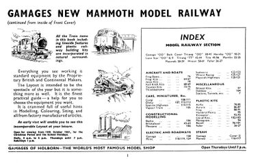 Gamages New Mammoth Model Railway