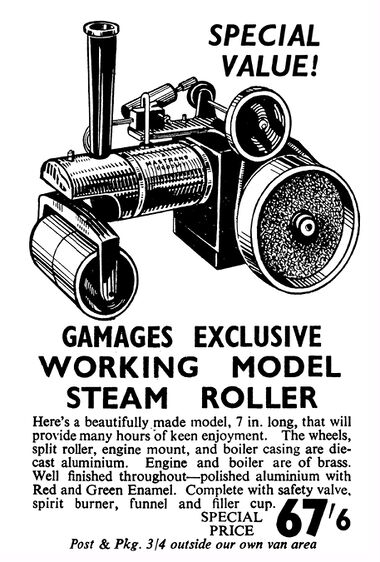 1959: Gamages Steam Roller