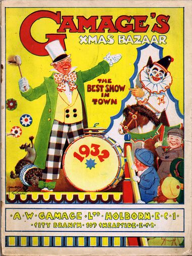 1932: Gamages Xmas Bazaar 1932, catalogue front cover