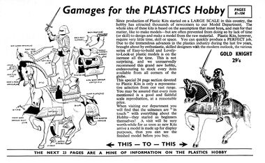 1959: "Gamages for the Plastics Hobby"