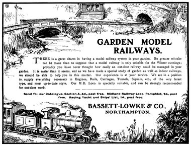 1904: Garden Railways advert