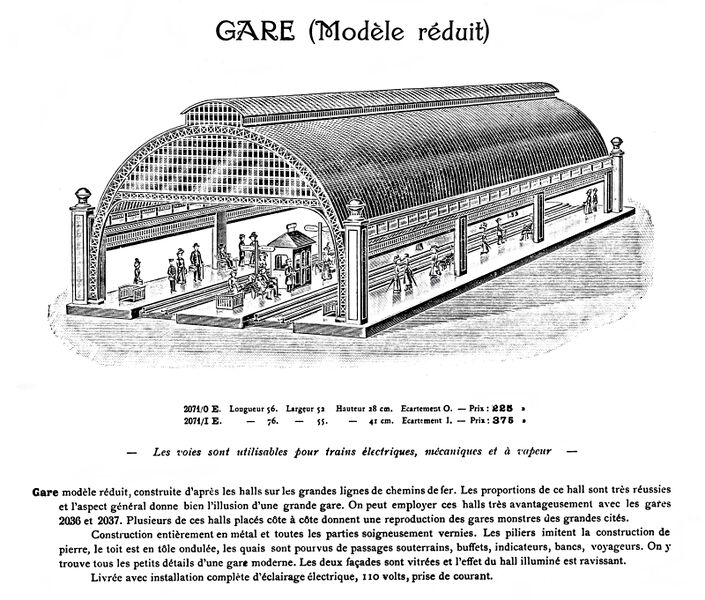 File:Gare, Modele Reduite – Station Canopy, Kit, Märklin 2071-0E 2071-1E (MarklinCatFr ~1921).jpg