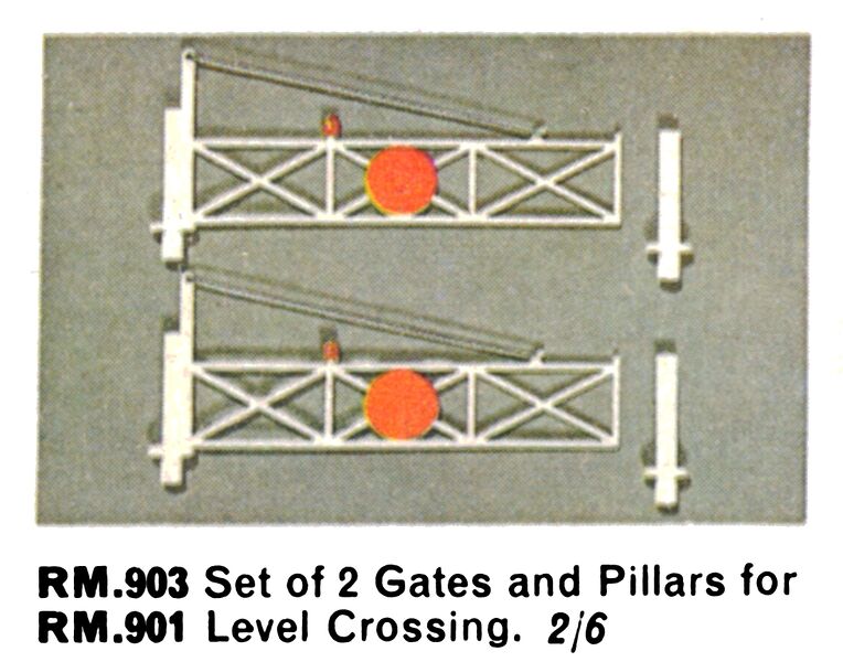 File:Gates and Pillars for Level Crossing RM901, Minic Motorways RM903 (TriangRailways 1964).jpg