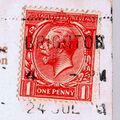 George V One Penny stamp, postmarked Brighton.jpg