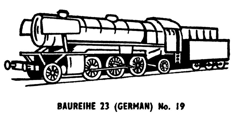 File:German Baureihe 23 locomotive, lineart (Kitmaster No19).jpg