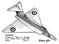 Gloster Javelin model aircraft, Jetex 50C (Hobbies 1966).jpg