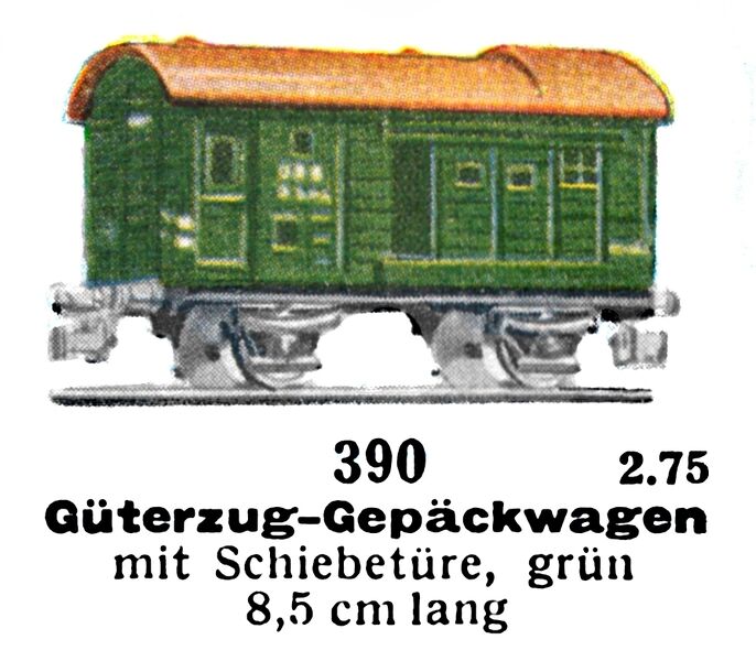 File:Goods-Baggage Car - Güterzug-Gepackwagen, Märklin 390 (MarklinCat 1939).jpg