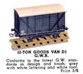 Goods Van 12-Ton GWR, Hornby Dublo D1 (HBoT 1939).jpg
