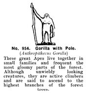 Gorilla with Pole, Britains Zoo No954 (BritCat 1940).jpg