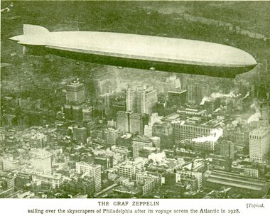 1928: LZ-127 Graf Zeppelin over Philadelphia