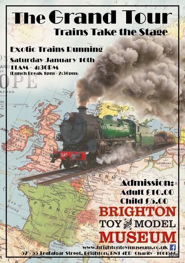 January 2016 "The Grand Tour" Train Running Day poster (Saturday 16th January)