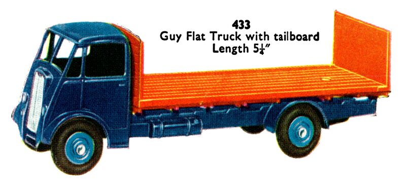 File:Guy Flat Truck withTailboard, Dinky Toys 433 (DinkyCat 1957-08).jpg