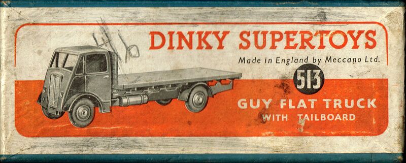 File:Guy Flat Truck with Tailboard, box lid (Dinky Supertoys 513).jpg