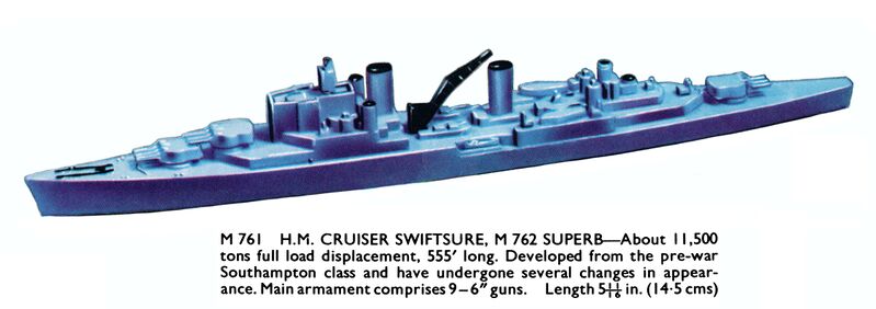 File:HM Cruisers Swiftsure and Superb, Minic Ships M761, M762 (MinicShips 1960).jpg