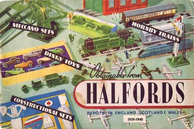 1939: Halfords-branded Meccano Ltd 1939 catalogue