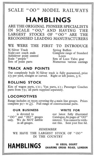 1939: advert for Hamblings