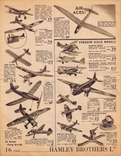 File:Hamleys 1939 catalogue, page16, Frog Model Aircraft (HamleyCat 1939).jpg