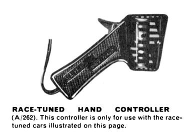 1968: Dedicated A/262 hand controller for Scalextric Race-Tuned cars