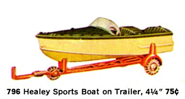 ~1964: Later US leaflet image of the Healey boat and trailer