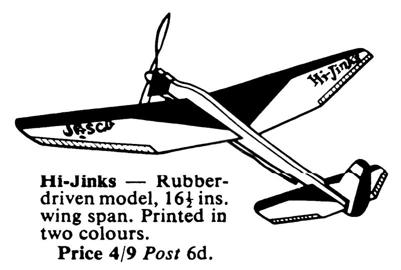 File:Hi-Jinks, rubber-powered model aircraft, Jasco (Hobbies 1966).jpg